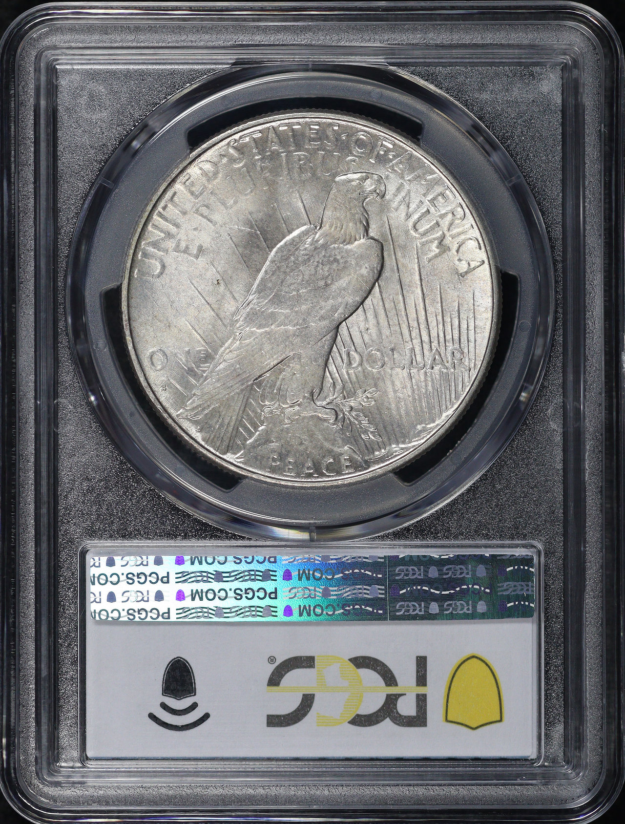 Reverse of this 1927-S Peace Dollar PCGS MS-62