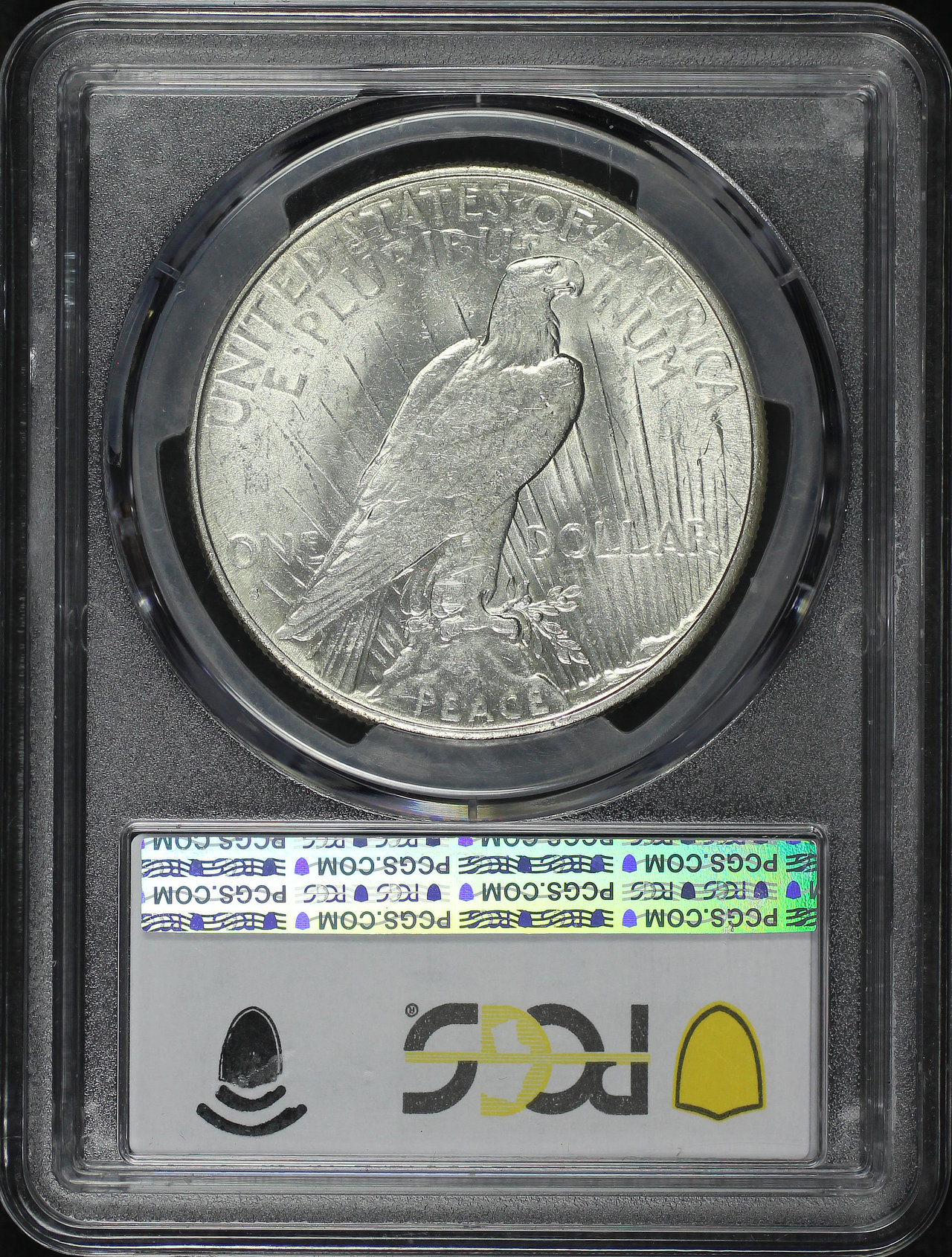 Reverse of this 1927-S Peace Dollar PCGS MS-62