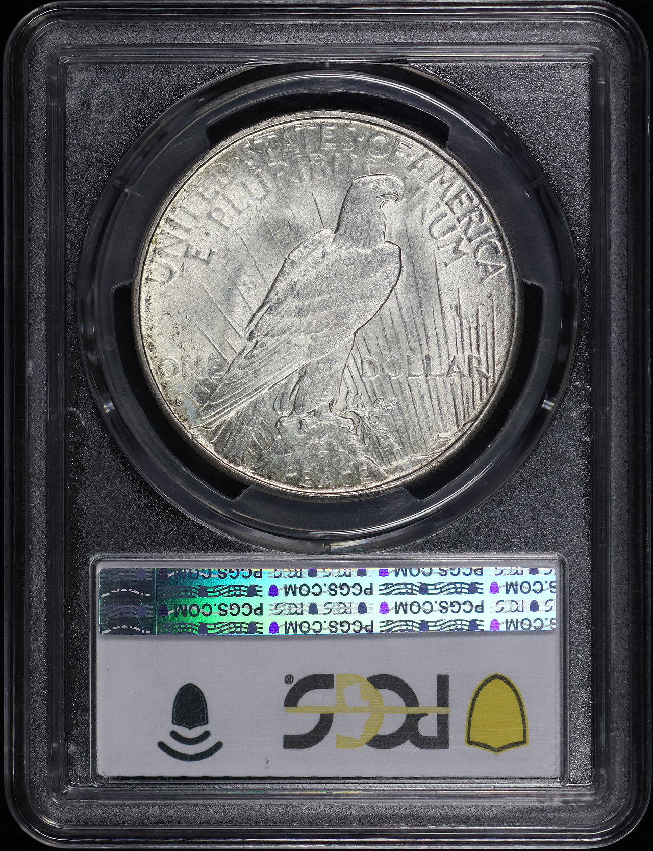 Reverse of this 1927-S Peace Dollar PCGS MS-62