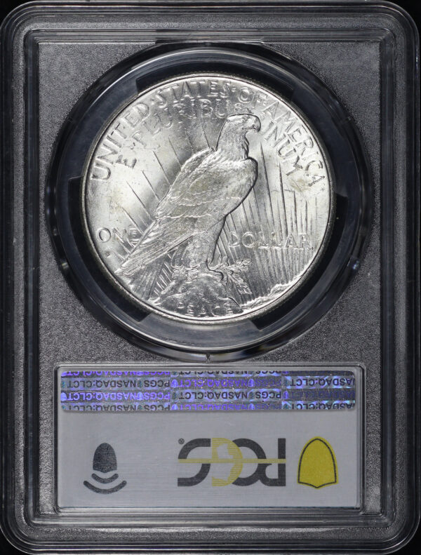 Reverse of this 1927-S Peace Dollar PCGS MS-63