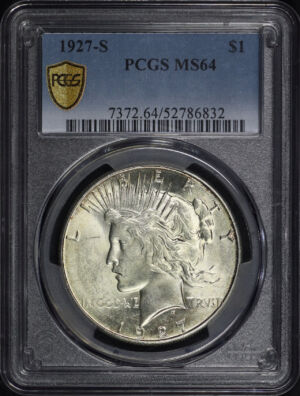 Obverse of this 1927-S Peace Dollar PCGS MS-64