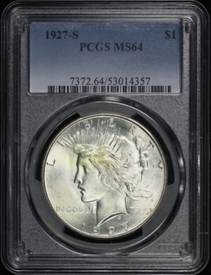 Obverse of this 1927-S Peace Dollar PCGS MS-64