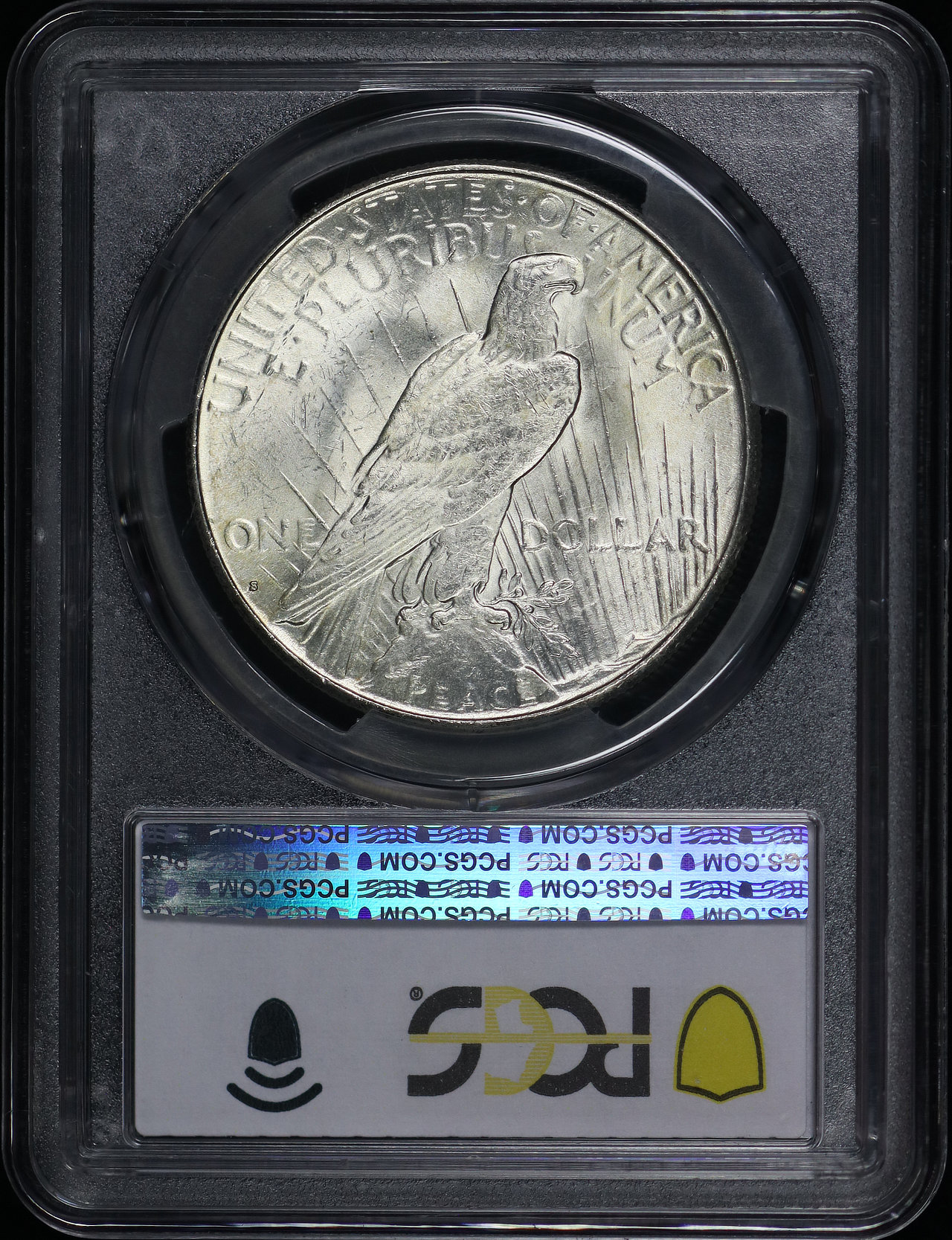 Reverse of this 1927-S Peace Dollar PCGS MS-64
