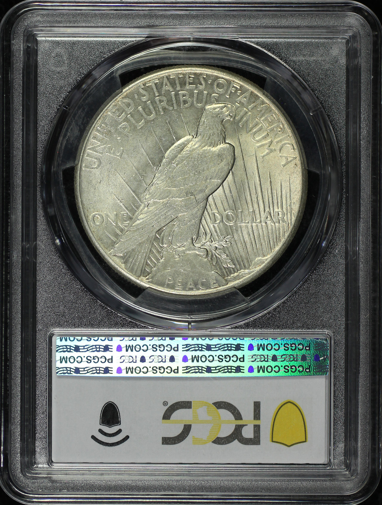 Reverse of this 1928 Peace Dollar PCGS AU-58