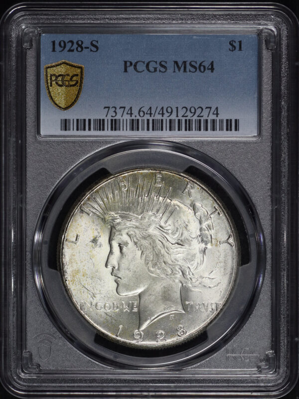 Obverse of this 1928-S Peace Dollar PCGS MS-64