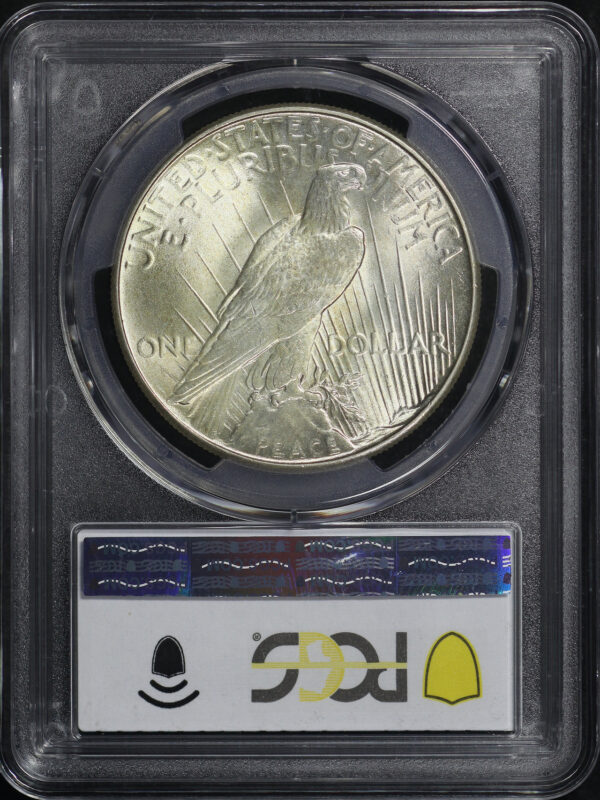 Reverse of this 1934 Peace Dollar PCGS MS-65+