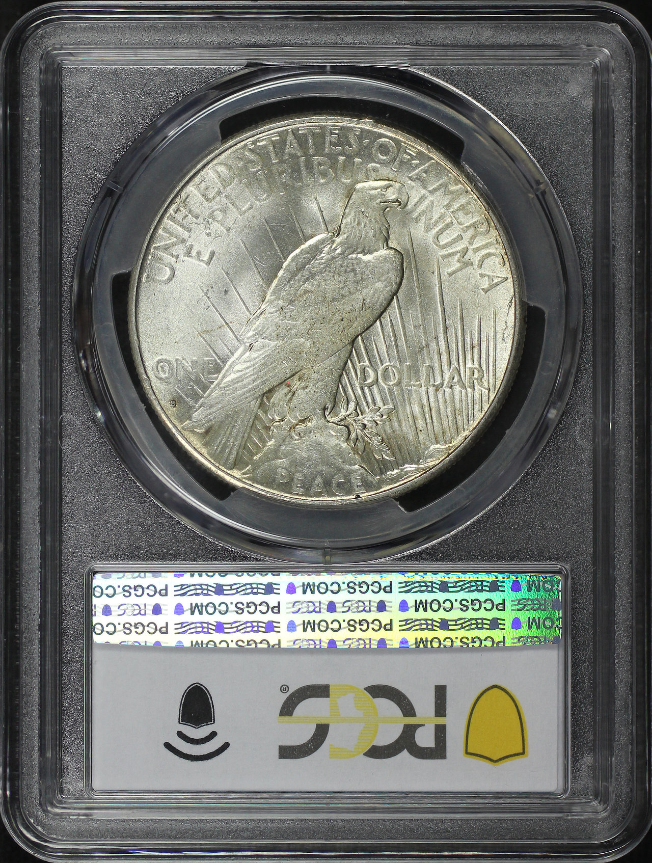 Reverse of this 1934-S Peace Dollar PCGS AU-58