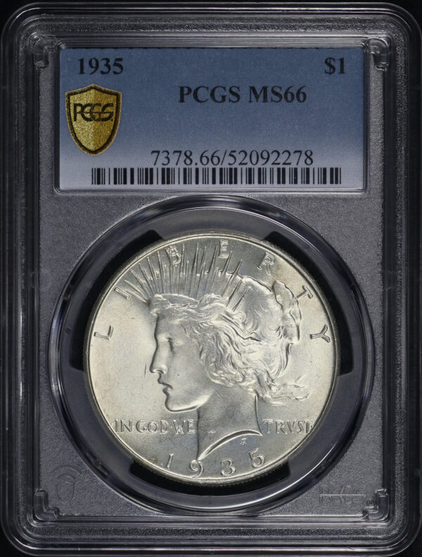 Obverse of this 1935 Peace Dollar PCGS MS-66