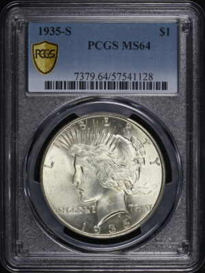 Obverse of this 1935-S Peace Dollar PCGS MS-64