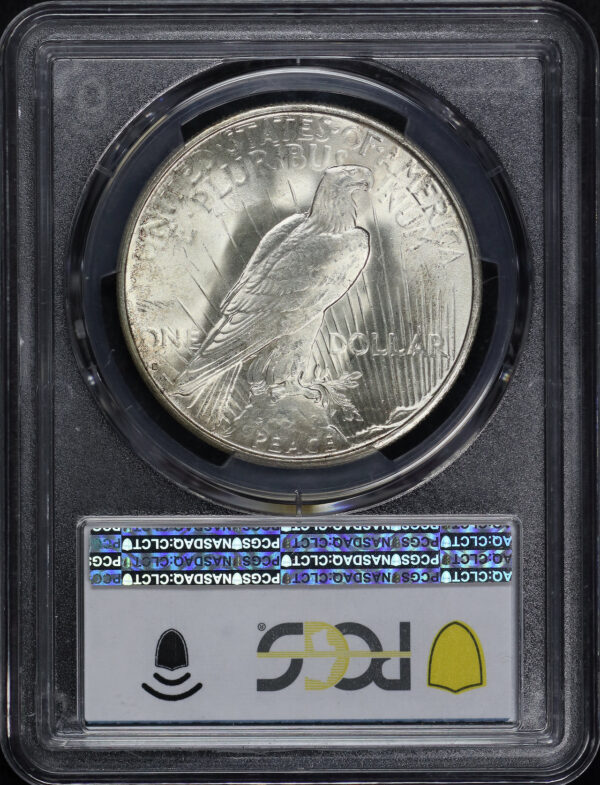 Reverse of this 1935-S Peace Dollar PCGS MS-66