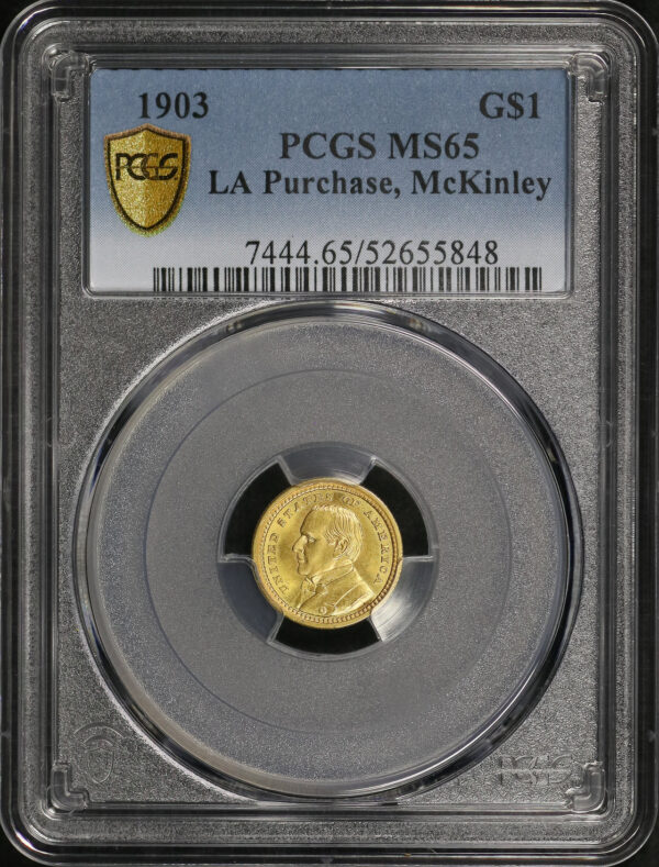 Obverse of this 1903 G$1 LA Purch-McKinley Gold Commemorative PCGS MS-65