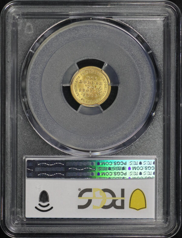 Reverse of this 1903 G$1 LA Purch-McKinley Gold Commemorative PCGS MS-65