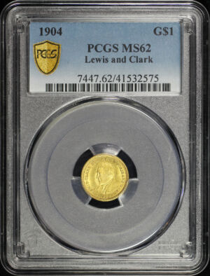 Obverse of this 1904 G$1 Lewis and Clark Gold Commemorative PCGS MS-62