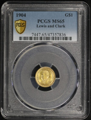 Obverse of this 1904 G$1 Lewis and Clark Gold Commemorative PCGS MS-65