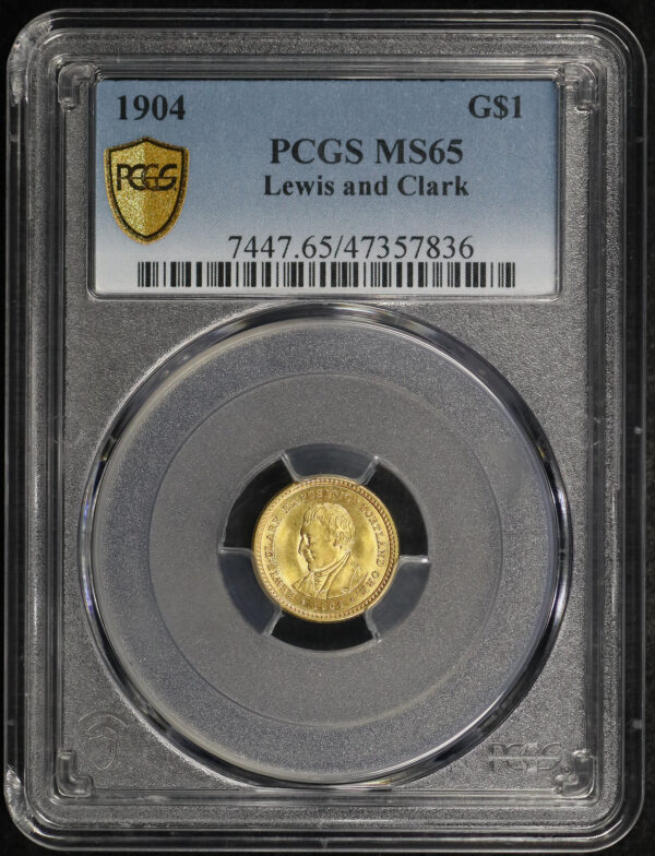 Obverse of this 1904 G$1 Lewis and Clark Gold Commemorative PCGS MS-65