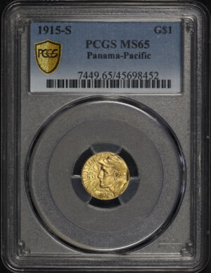 Obverse of this 1915-S G$1 Panama-Pacific Gold Commemorative PCGS MS-65