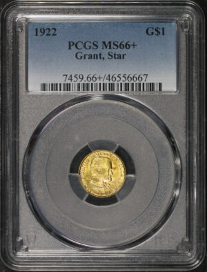 Obverse of this 1922 G$1 Grant, Star Gold Commemorative PCGS MS-66+