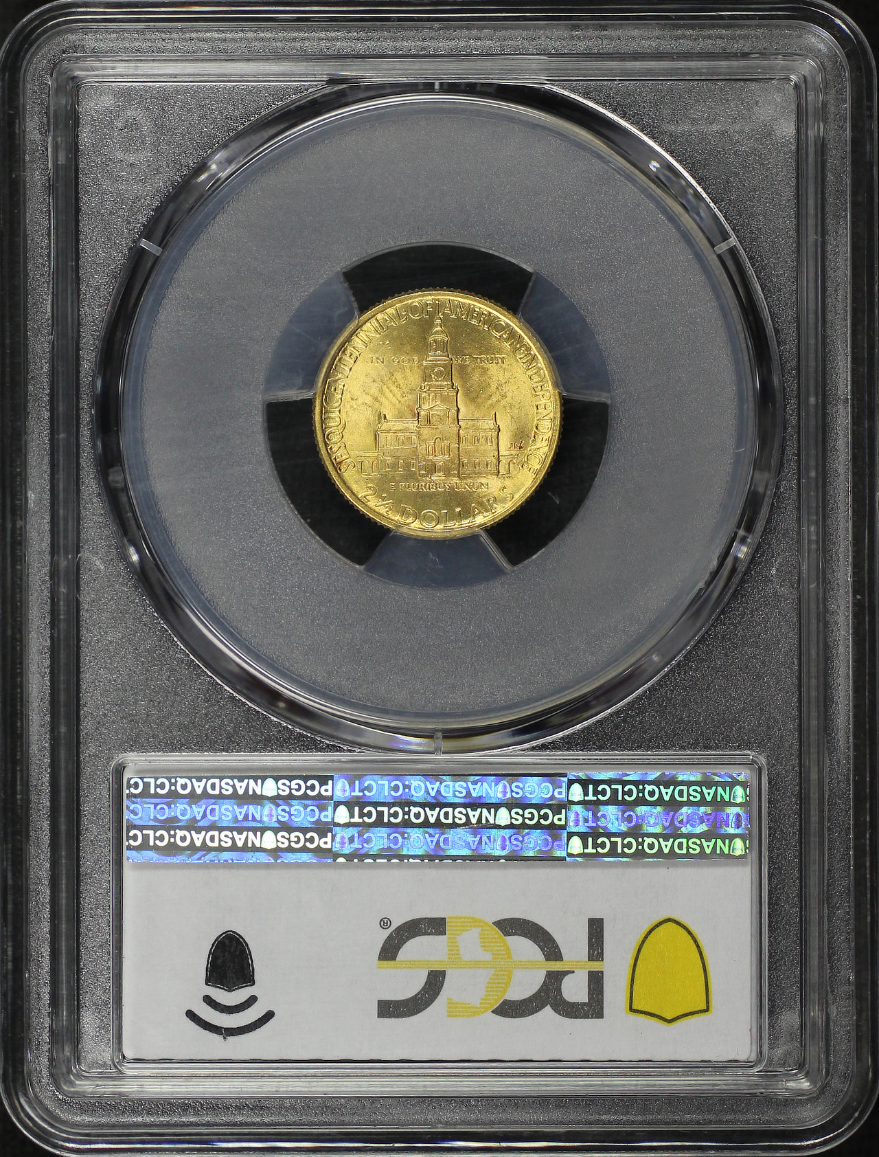 Reverse of this 1926 Gold Commemorative Sesquicentennial $2.50 PCGS MS-64