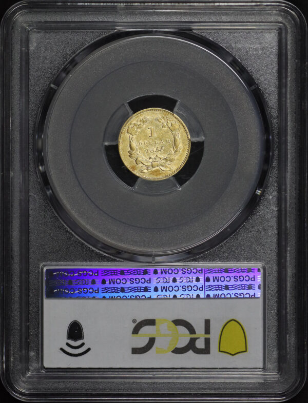 Reverse of this 1855 Gold Dollar Type 1 PCGS XF-45