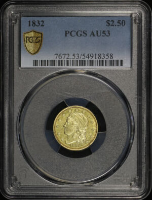 Obverse of this 1832 Capped Bust $2.5 PCGS AU-53