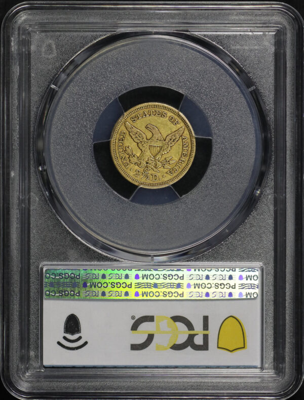 Reverse of this 1858-C Liberty Head $2.5 PCGS XF-40