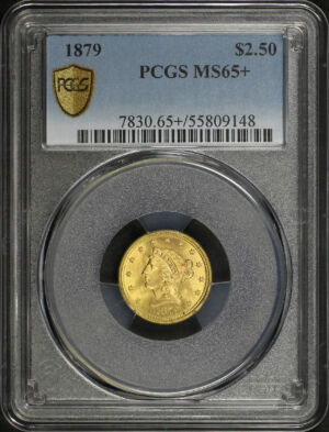 Obverse of this 1879 Liberty Head $2.5 PCGS MS-65+