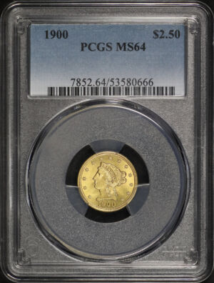 Obverse of this 1900 Liberty Head $2.5 PCGS MS-64