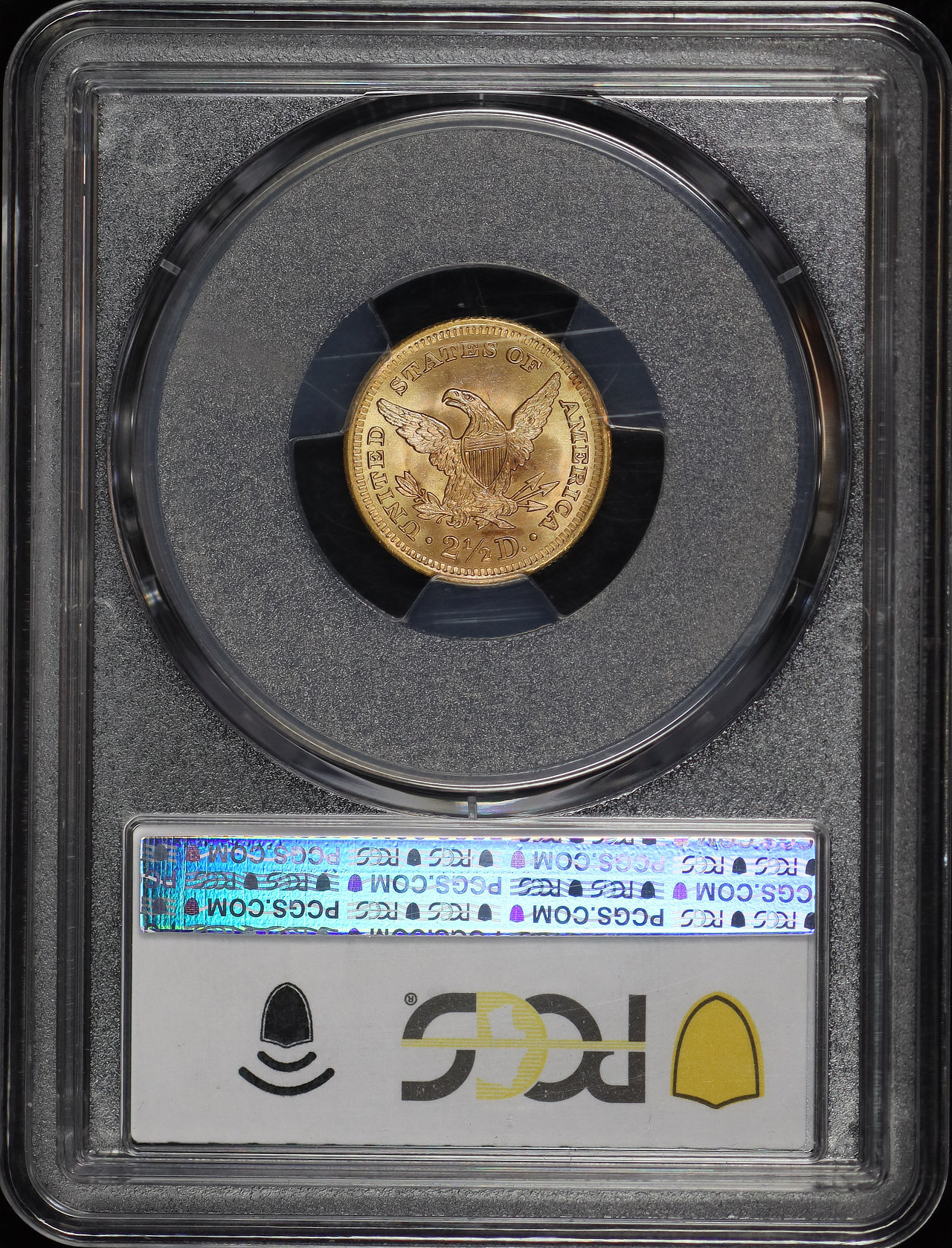Reverse of this 1905 Liberty Head $2.5 PCGS MS-68