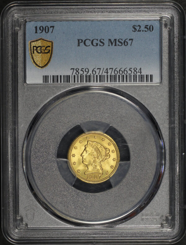 Obverse of this 1907 Liberty Head $2.5 PCGS MS-67