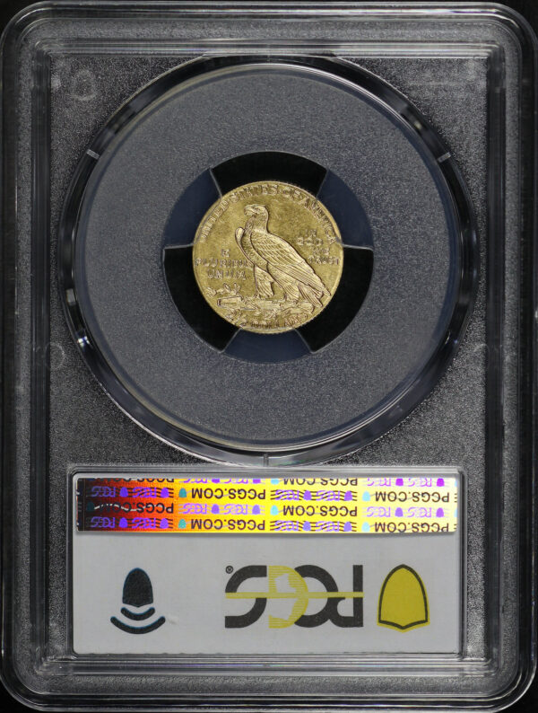 Reverse of this 1910 Indian $2.5 PCGS MS-62