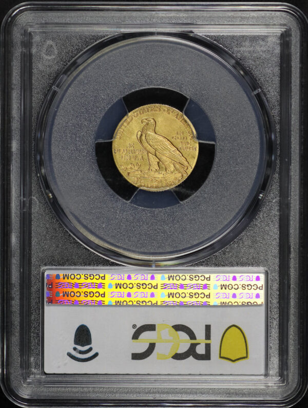 Reverse of this 1910 Indian $2.5 PCGS MS-63