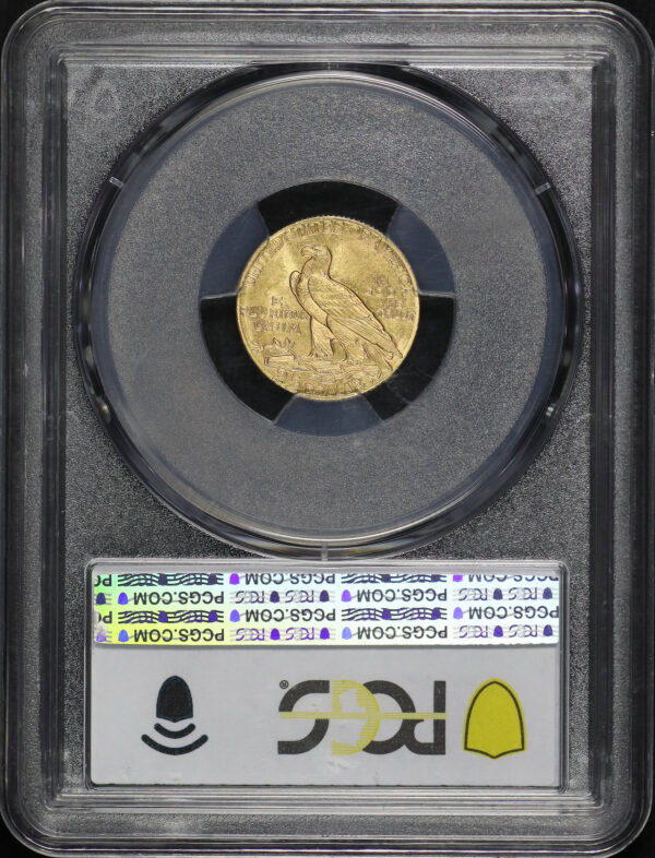 Reverse of this 1910 Indian $2.5 PCGS MS-65