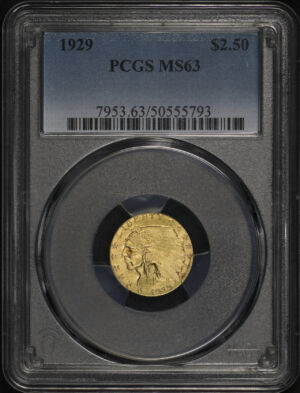 Obverse of this 1929 Indian $2.5 PCGS MS-63
