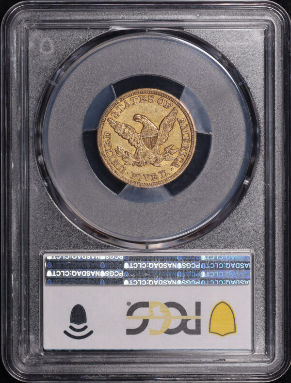 Reverse of this 1846 Liberty Head $5 Large Date PCGS XF-45 Fairmont Collection