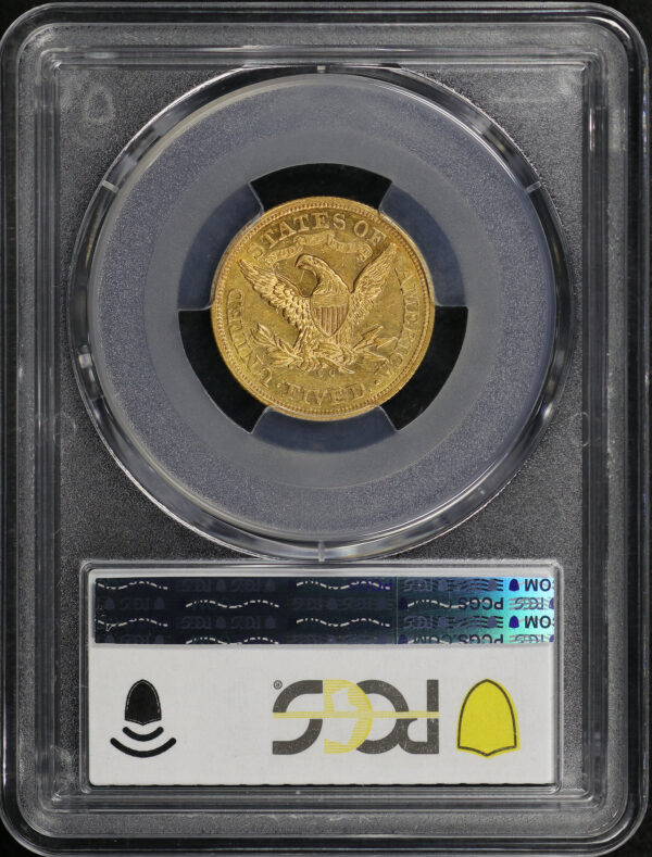 Reverse of this 1871-CC Liberty Head $5 PCGS AU-58