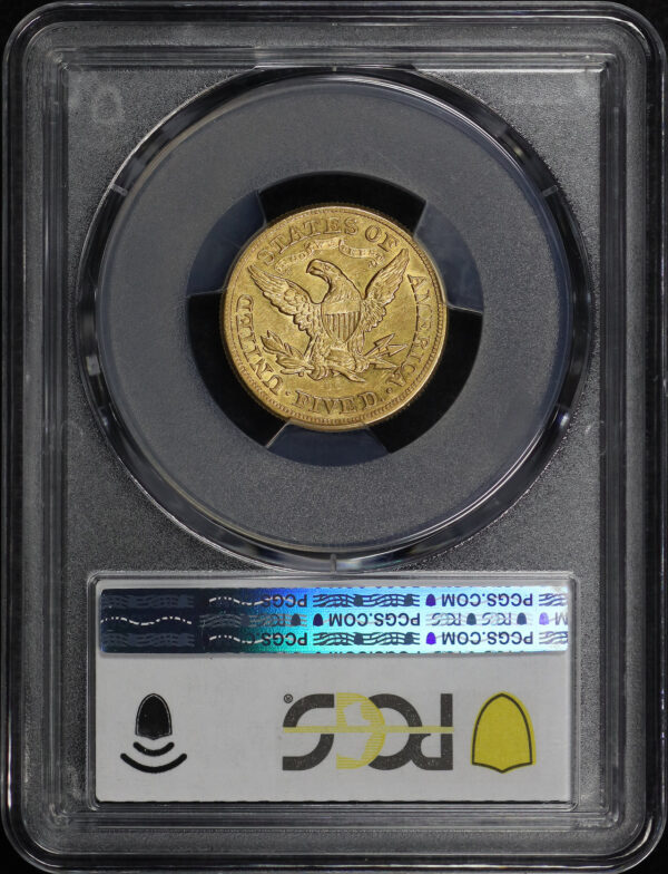 Reverse of this 1874-CC Liberty Head $5 PCGS AU-53