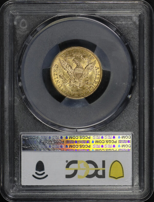 Reverse of this 1881/0 Liberty Head $5 PCGS MS-63