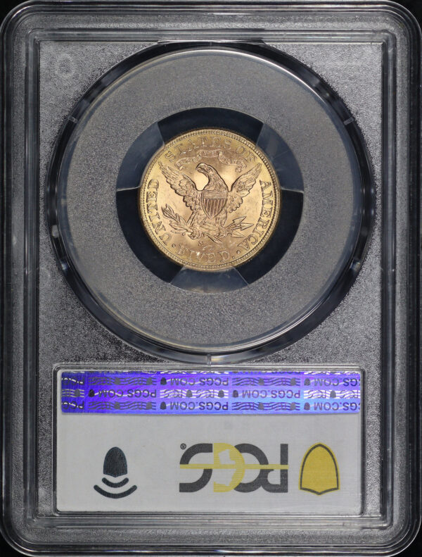 Reverse of this 1886-S Liberty Head $5 PCGS MS-63+