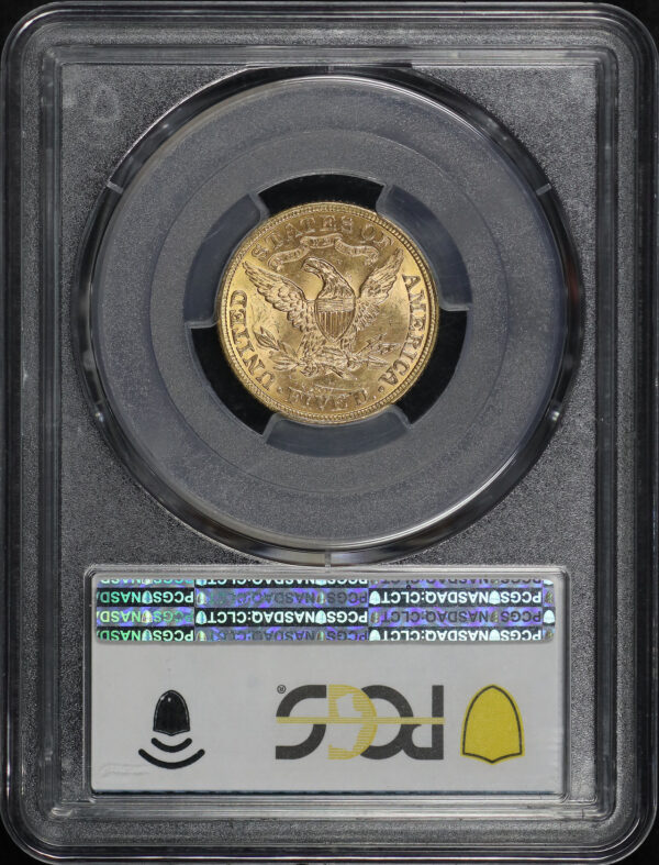 Reverse of this 1897 Liberty Head $5 PCGS MS-63 CAC The Fairmont Collection