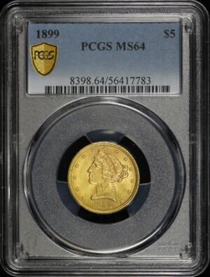 Obverse of this 1899 Liberty Head $5 PCGS MS-64