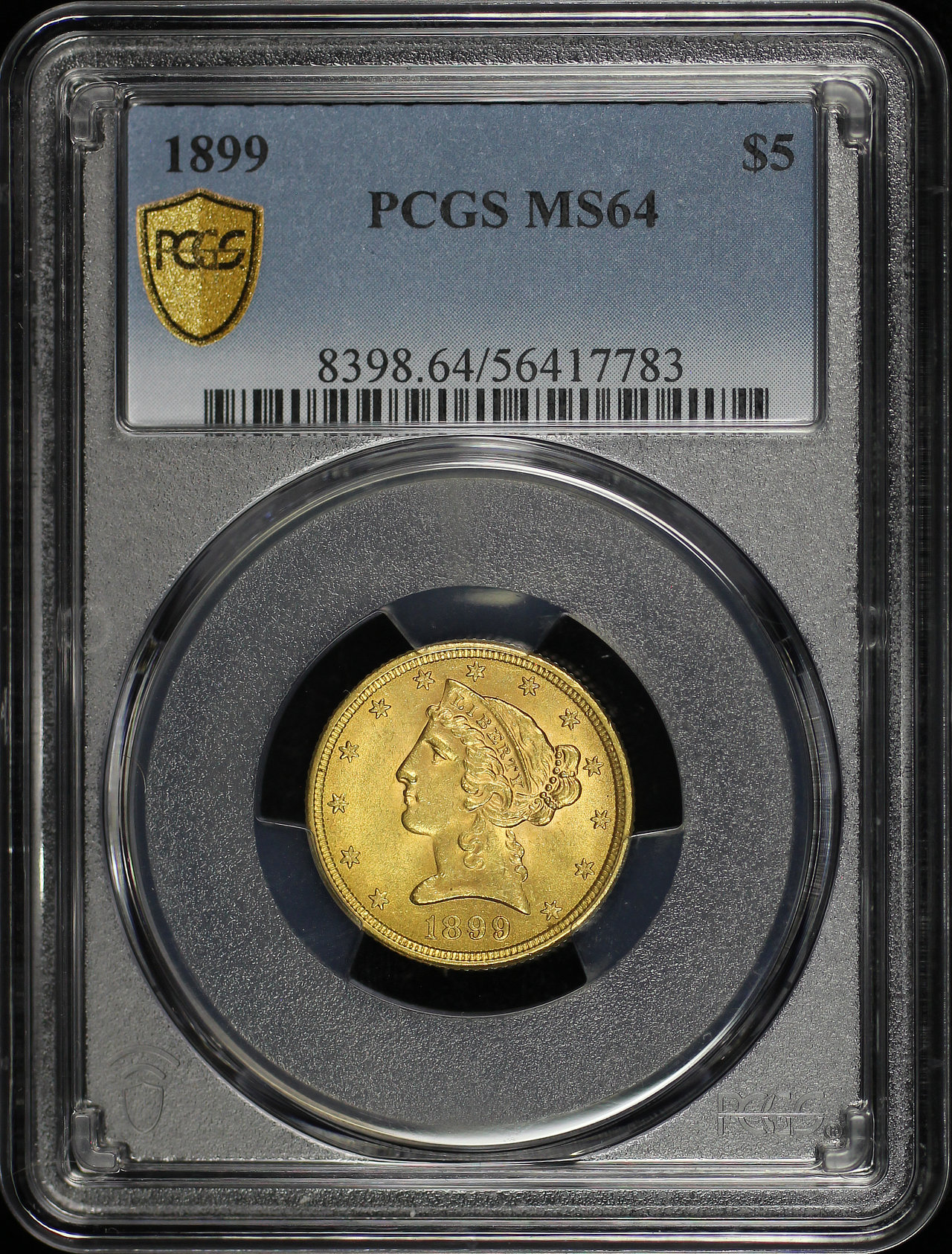 Obverse of this 1899 Liberty Head $5 PCGS MS-64