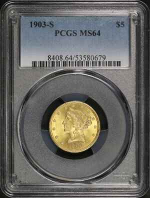 Obverse of this 1903-S Liberty Head $5 PCGS MS-64