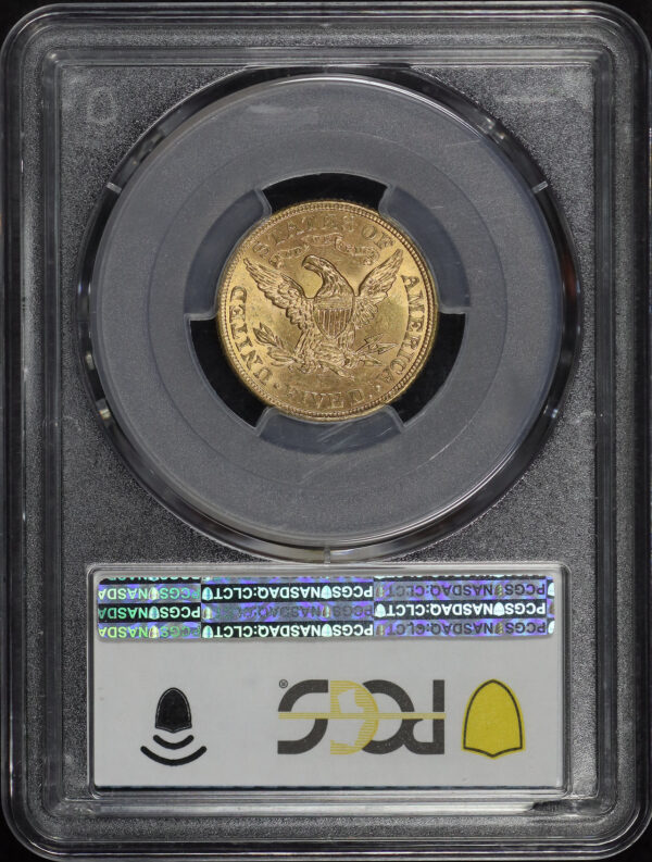 Reverse of this 1905-S Liberty Head $5 PCGS MS-62 CAC