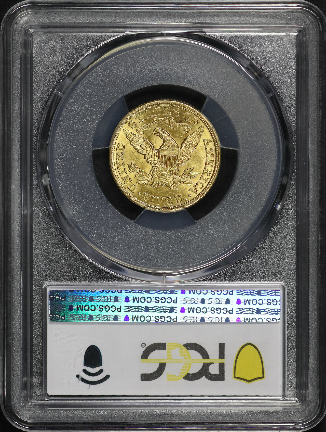 Reverse of this 1907 Liberty Head $5 PCGS MS-63