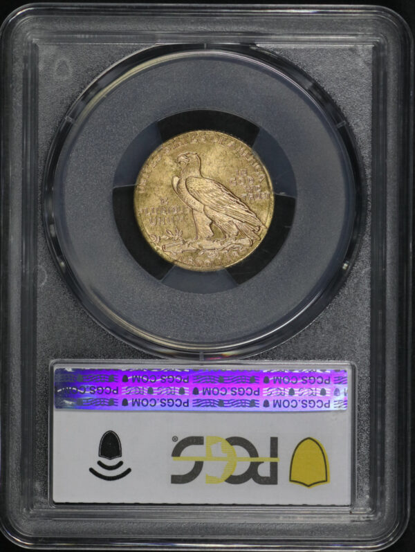 Reverse of this 1909-D Indian $5 PCGS MS-63