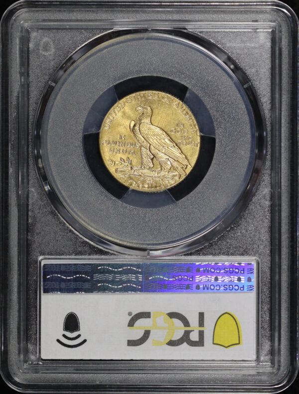 Reverse of this 1910 Indian $5 PCGS MS-65