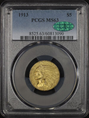 Obverse of this 1913 Indian $5 PCGS MS-63