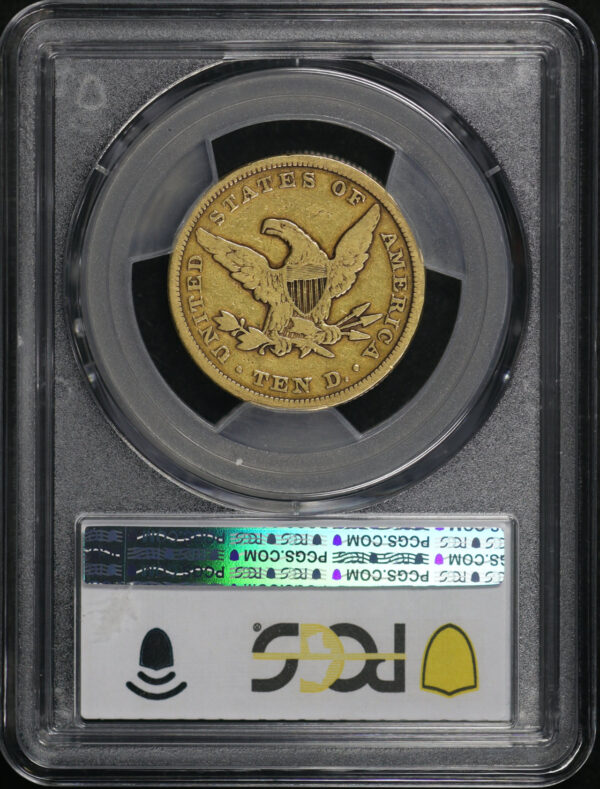 Reverse of this 1849 Liberty Head $10 PCGS F-15