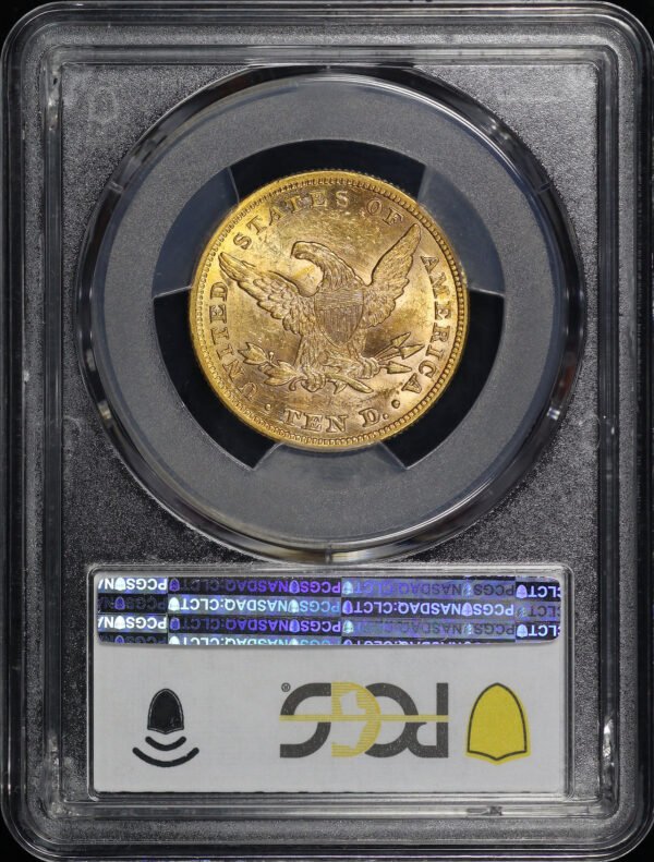 Reverse of this 1860 Liberty Head $10 PCGS MS-61