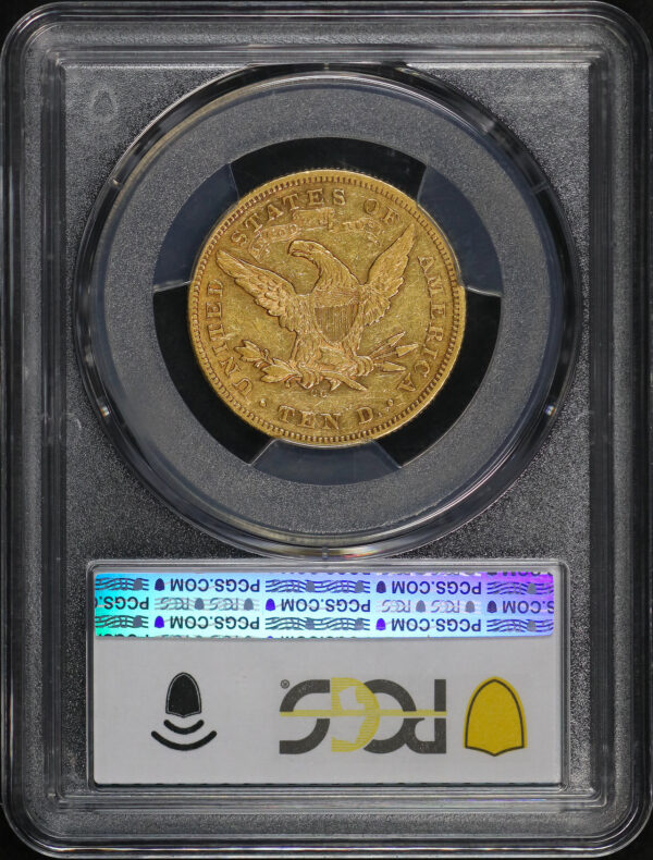 Reverse of this 1870-CC Liberty Head $10 PCGS XF-45